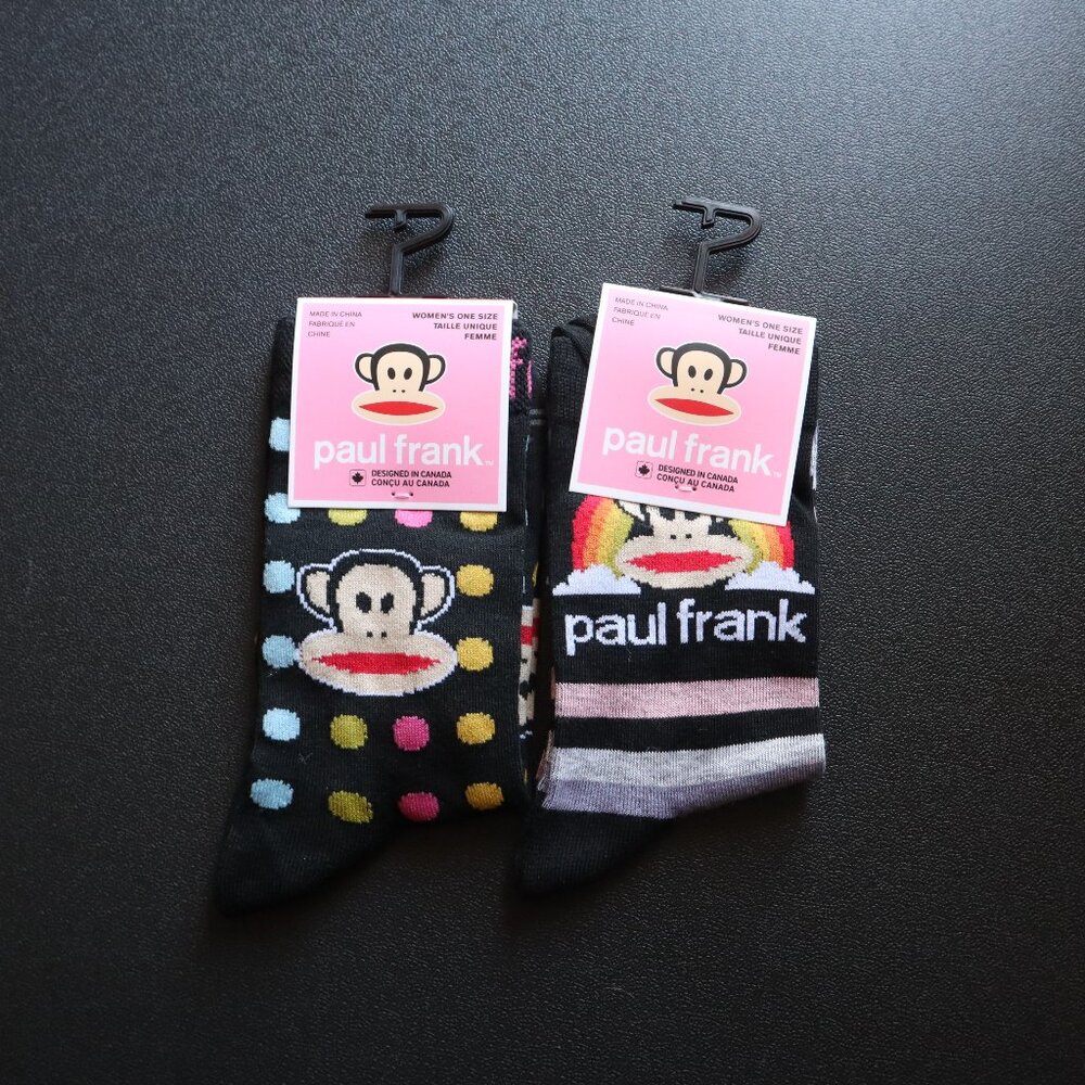Women's 2 Pair Paul Frank Socks | OS